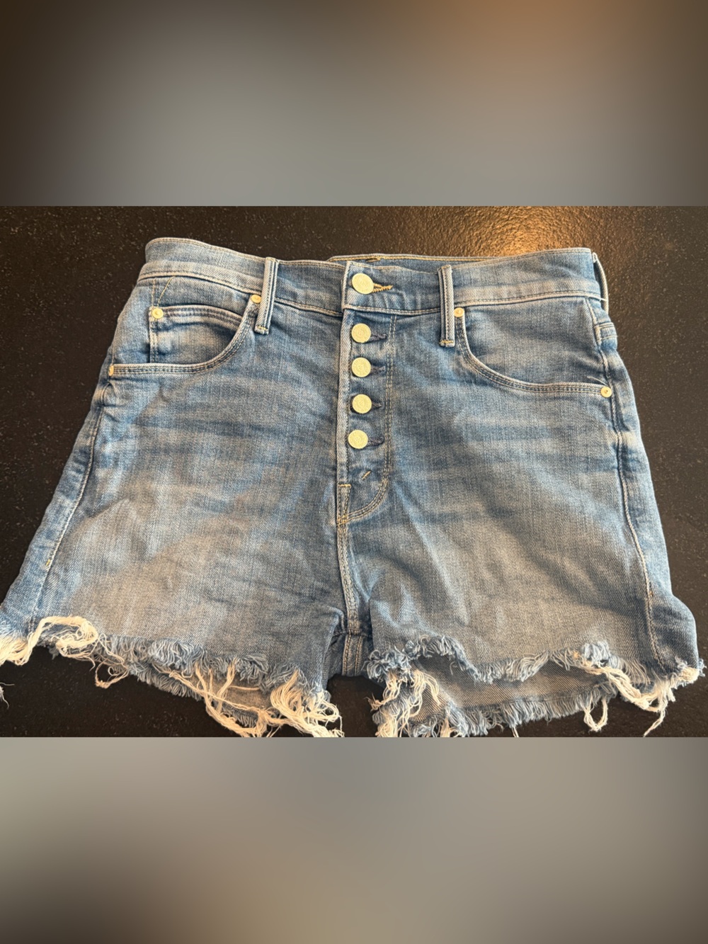 MOTHER Denim Jean Shorts-  The Pixie Dazzler Short Fray 25
